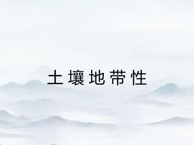 土壤地带性