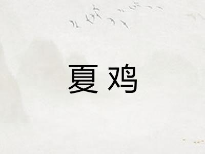 夏鸡