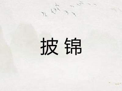 披锦