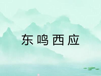 东鸣西应