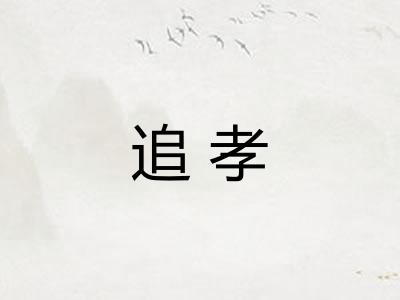 追孝