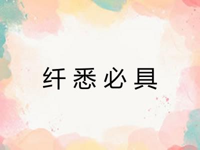 纤悉必具
