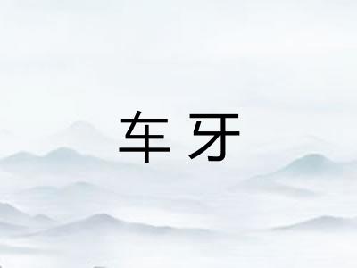 车牙