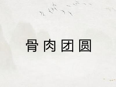 骨肉团圆
