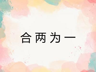 合两为一