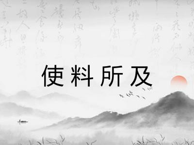 使料所及