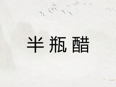 半瓶醋