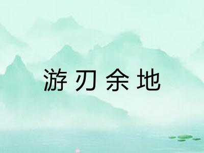 游刃余地
