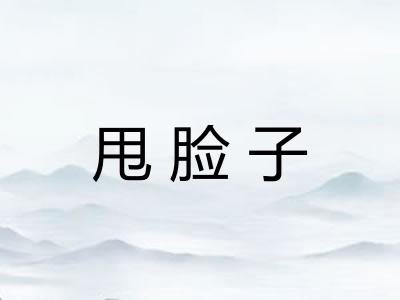甩脸子