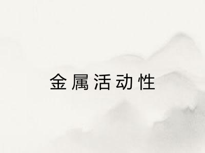 金属活动性