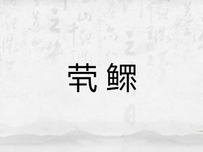 茕鳏