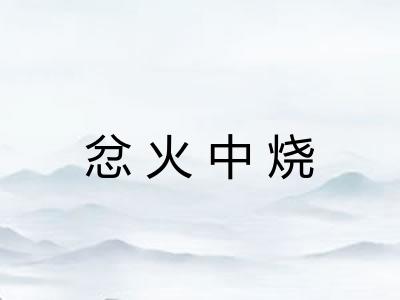 忿火中烧