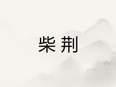 柴荆