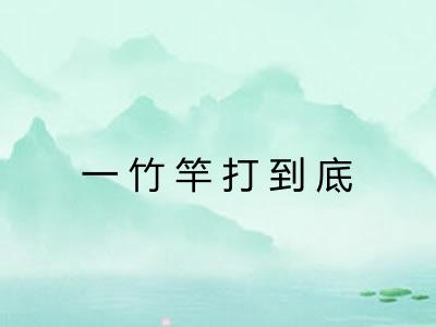 一竹竿打到底