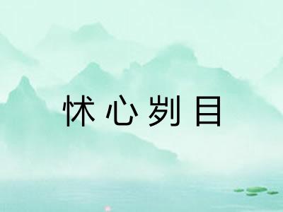 怵心刿目