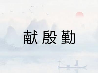 献殷勤