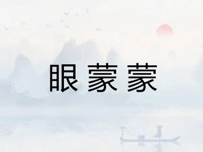 眼蒙蒙