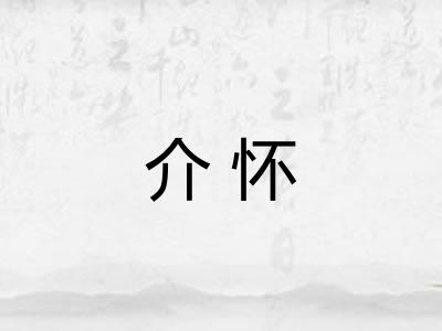介怀