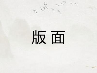 版面