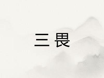 三畏