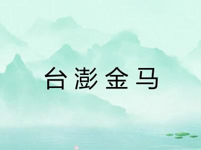 台澎金马