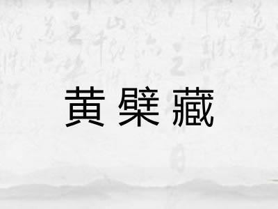 黄檗藏
