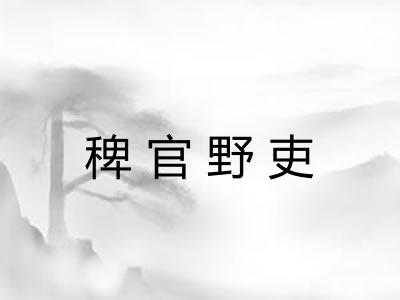 稗官野吏