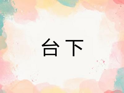 台下