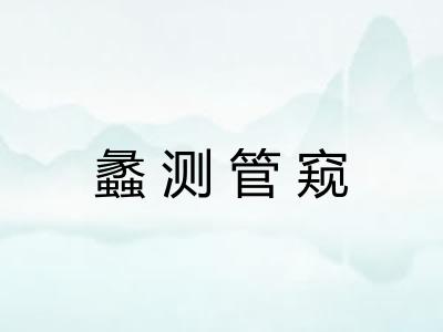 蠡测管窥