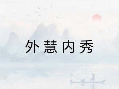 外慧内秀
