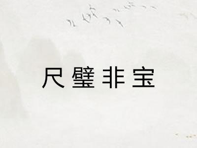 尺璧非宝