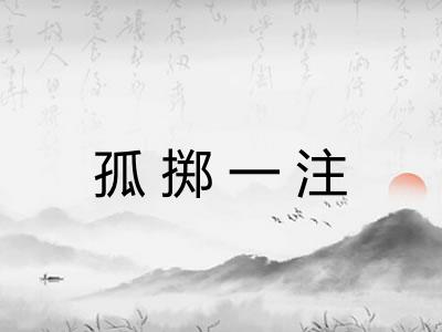 孤掷一注