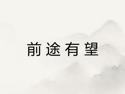 前途有望