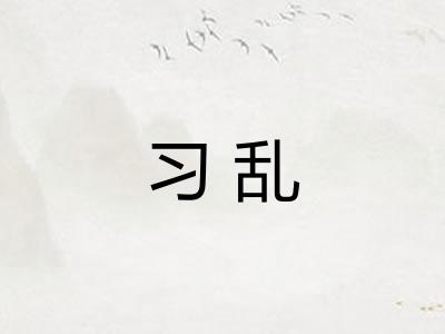 习乱