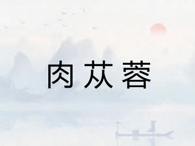 肉苁蓉