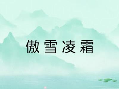 傲雪凌霜