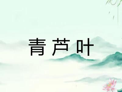 青芦叶