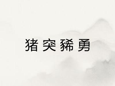 猪突豨勇