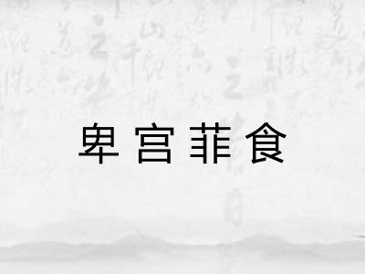卑宫菲食