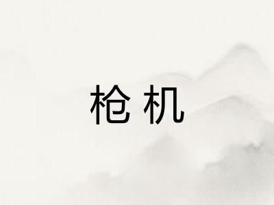 枪机