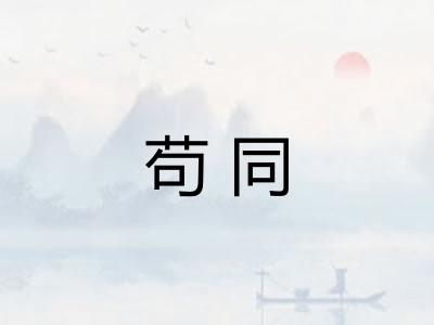 苟同