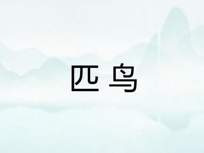 匹鸟