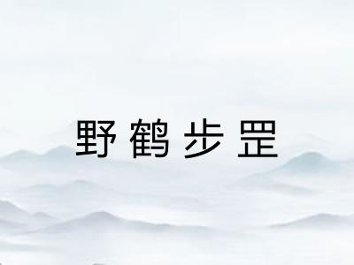 野鹤步罡