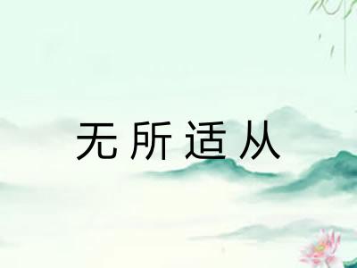 无所适从