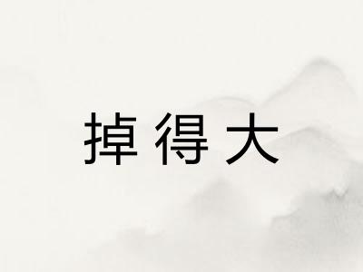 掉得大