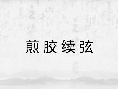 煎胶续弦