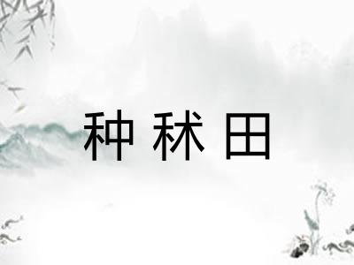 种秫田