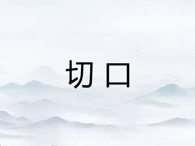 切口