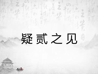 疑贰之见
