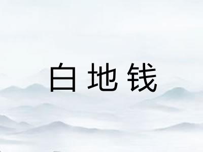 白地钱